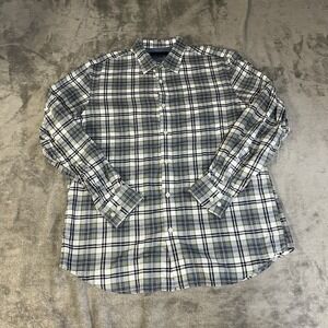 Banana Republic Shirt Button Down Men's L Soft Wash Standard Blue Green White